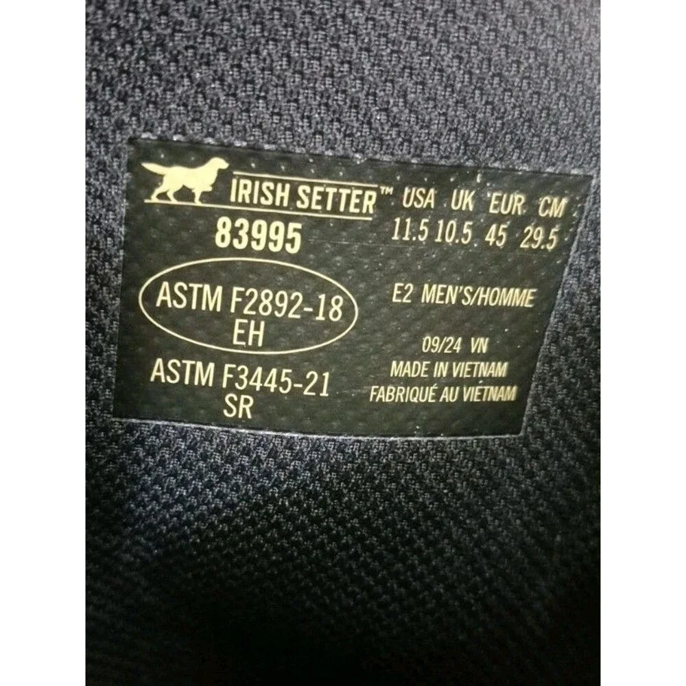 Irish Setter Two Harbors 83995 Slip Resistant Soft Toe Work Boots Mens Sz 11.5E2
